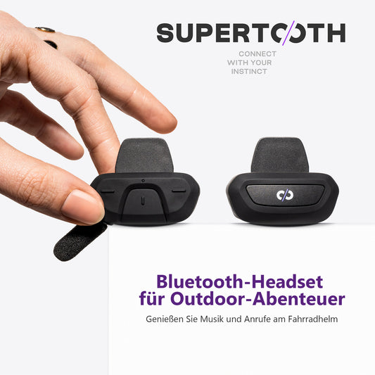 Supertooth ROAMEE Open-Ear Bluetooth Intercom-Kopfhörer mit Freisprechanlage-Funktion