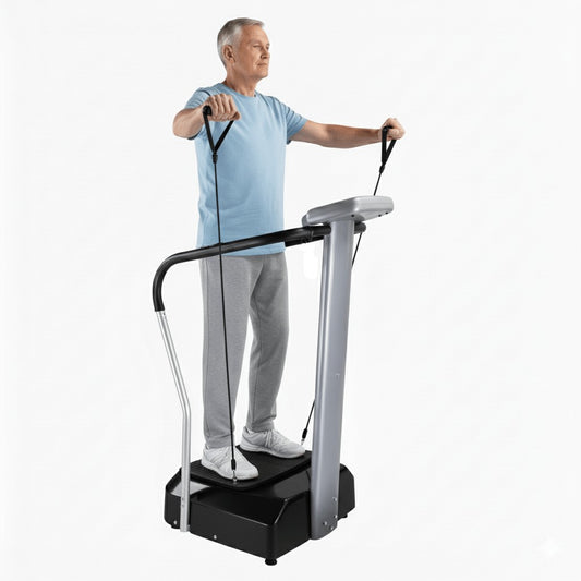 Große Vibrationsplatte mit Haltegriffen