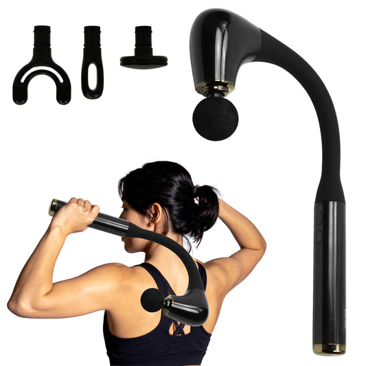 Massagegerät mit 4 Aufsätzen für Tiefengewebemassage - Ganzkörpermassagegerät