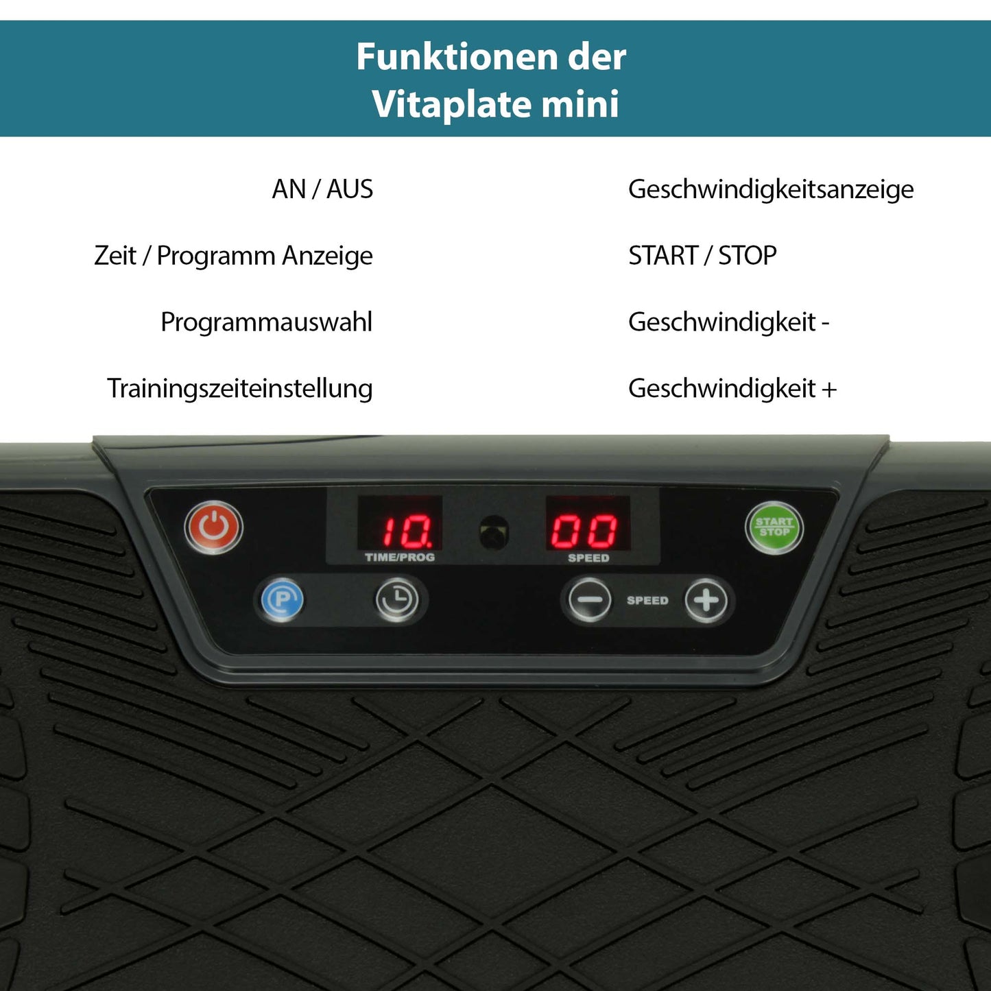 Vibrationsplatte mit Display