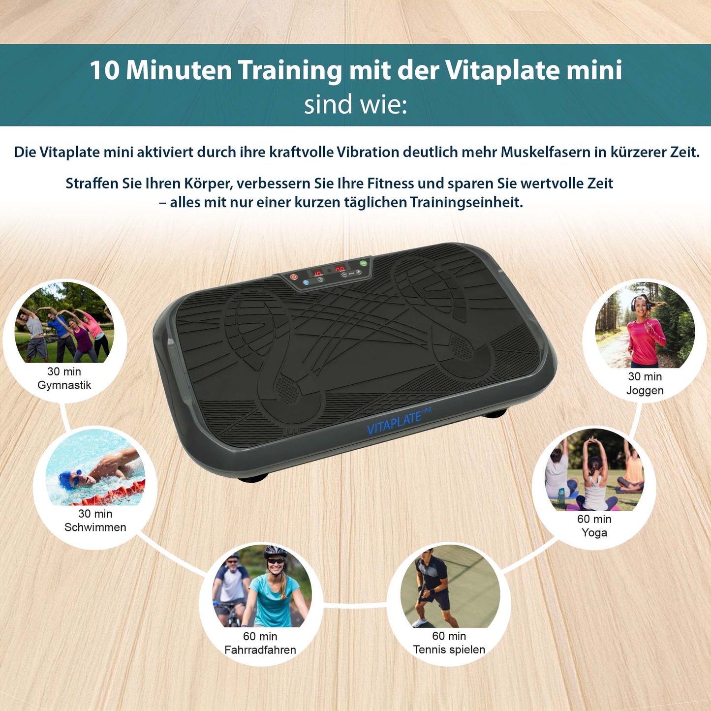 Training mit der Vitaplate Mini Vibrationsplatte