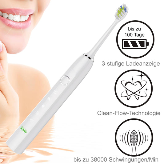 Elektrische Schallzahnbürste – sanfte & effektive Reinigung mit bis zu 38.000 Schwingungen/Min