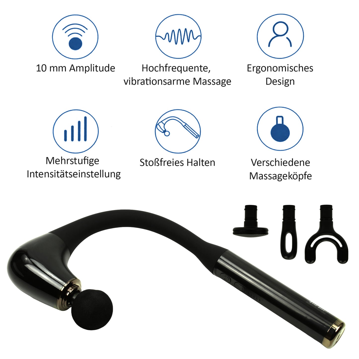 Vibrationsarme Massage mit mehrstufiger Intensitätseinstellung