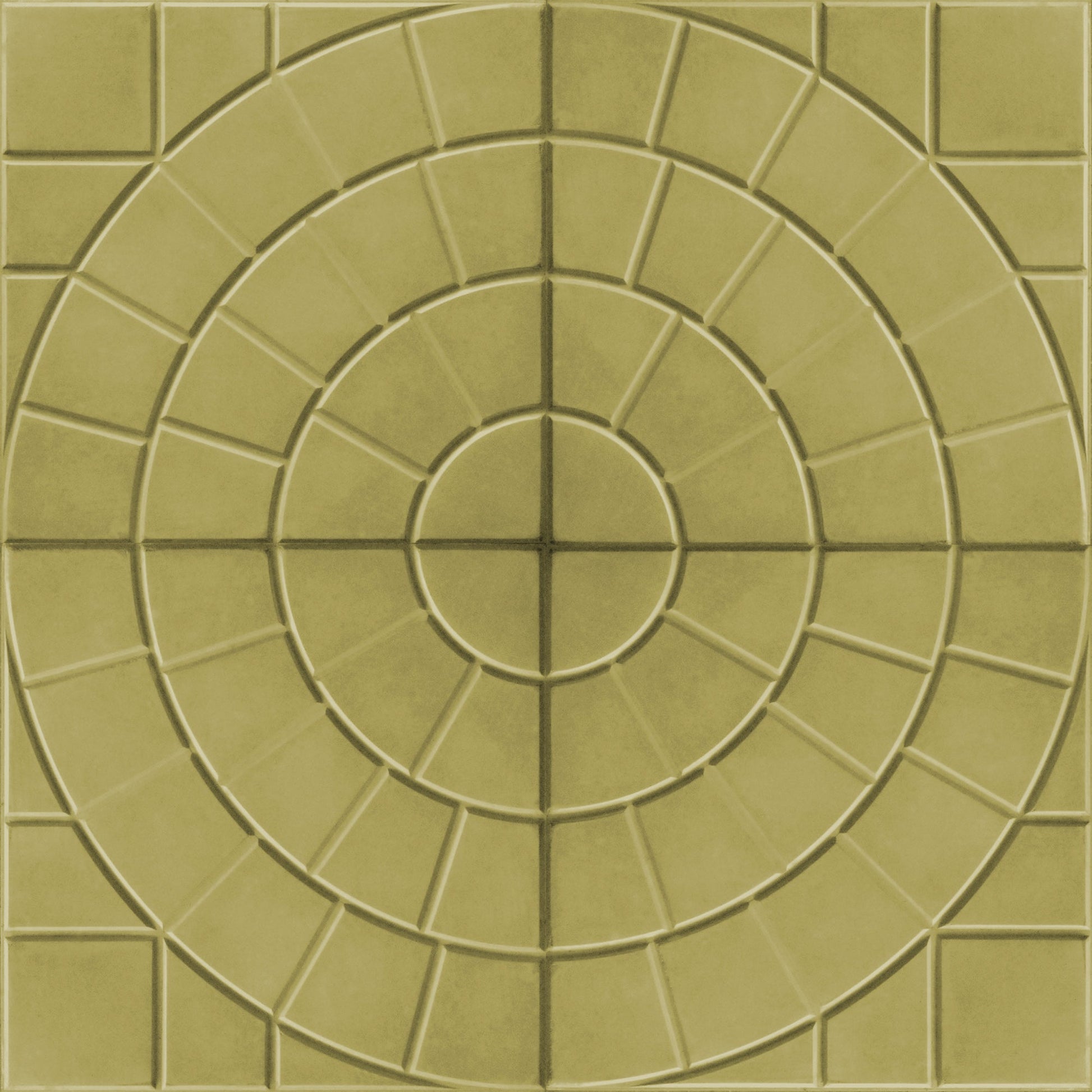 Giessform für Terrassenpflaster Viertelkreisoptik 35x35cm - Muster