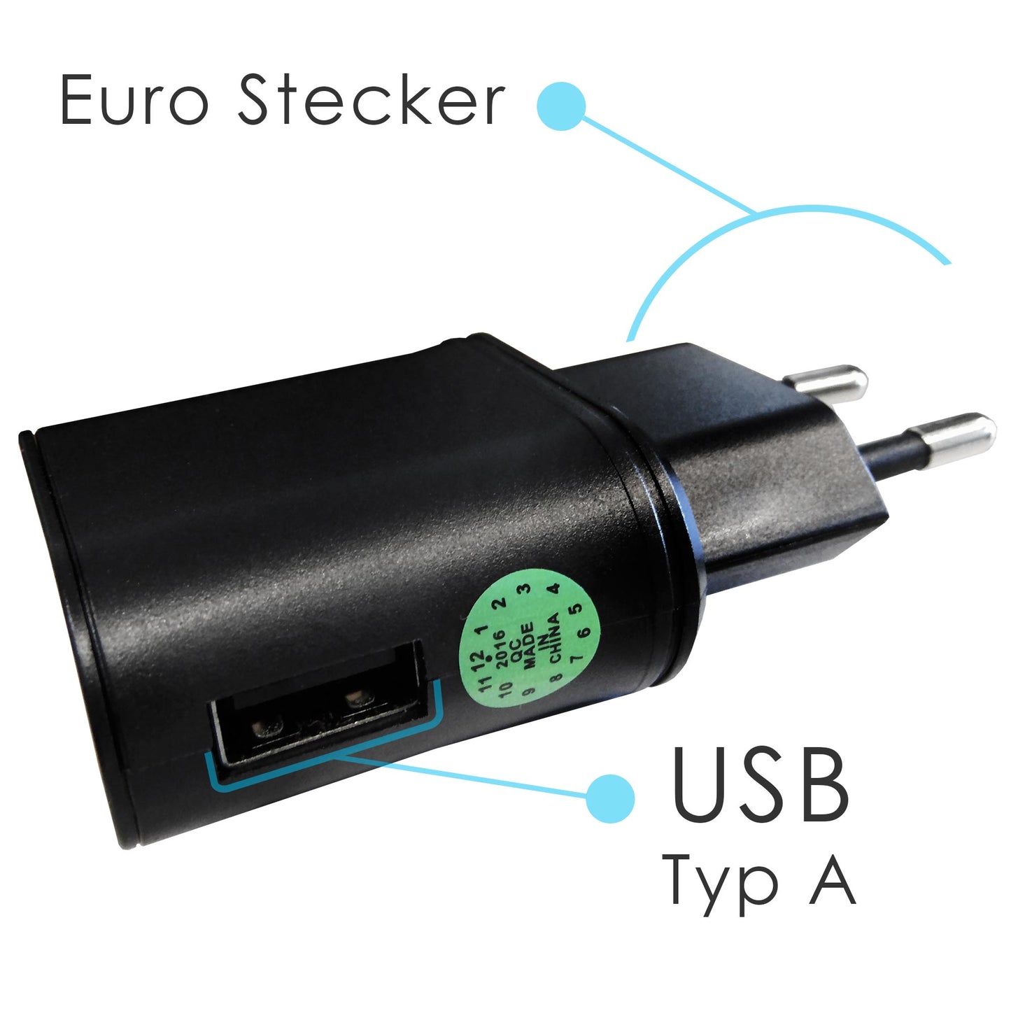 Kompaktes Ladegerät mit 1 USB Ports 5V 1A