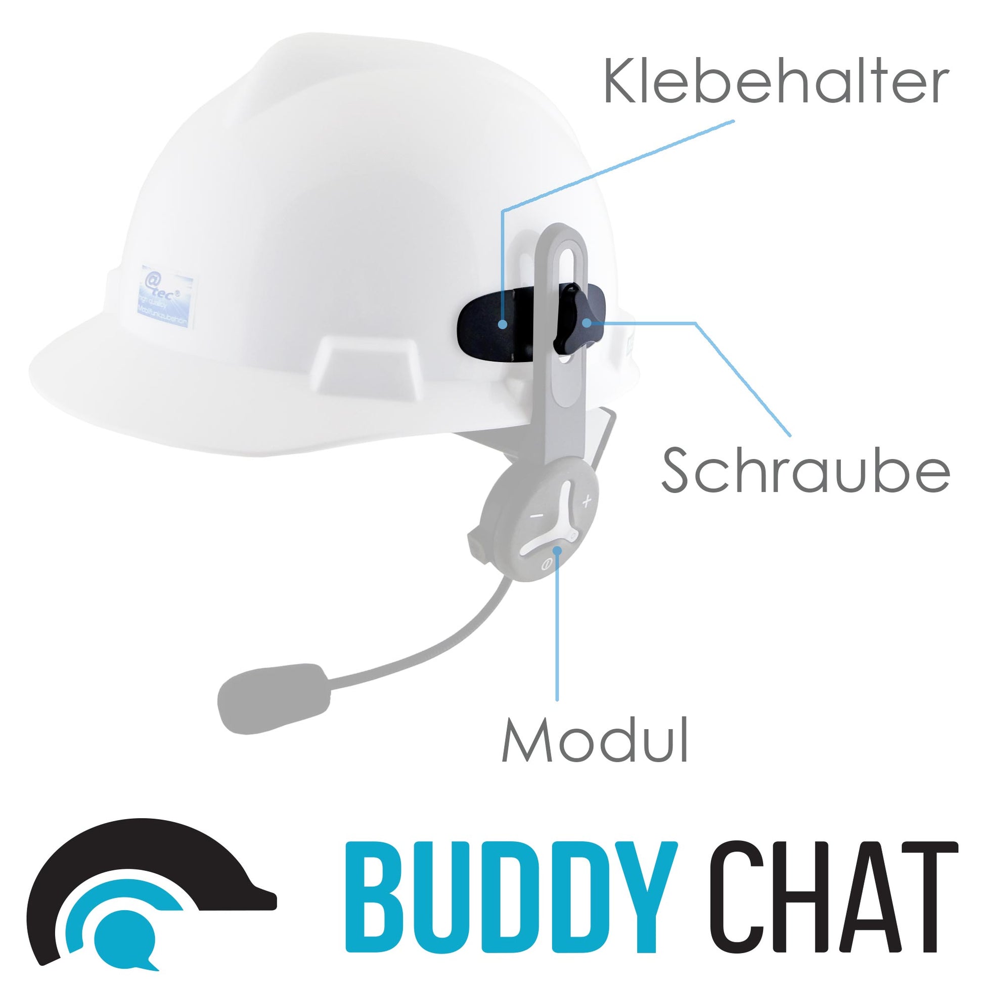 Klebehalterplatte für Buddy Chat Modul