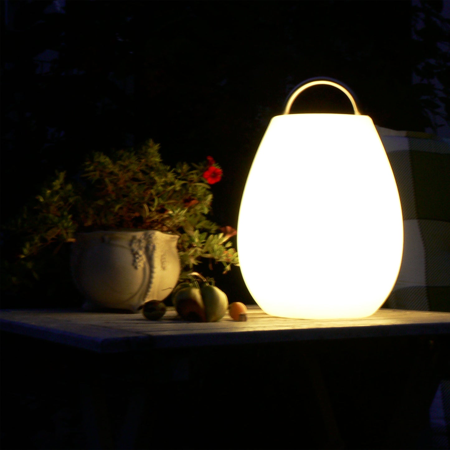 LED Tisch Laterne 31cm mit Akku