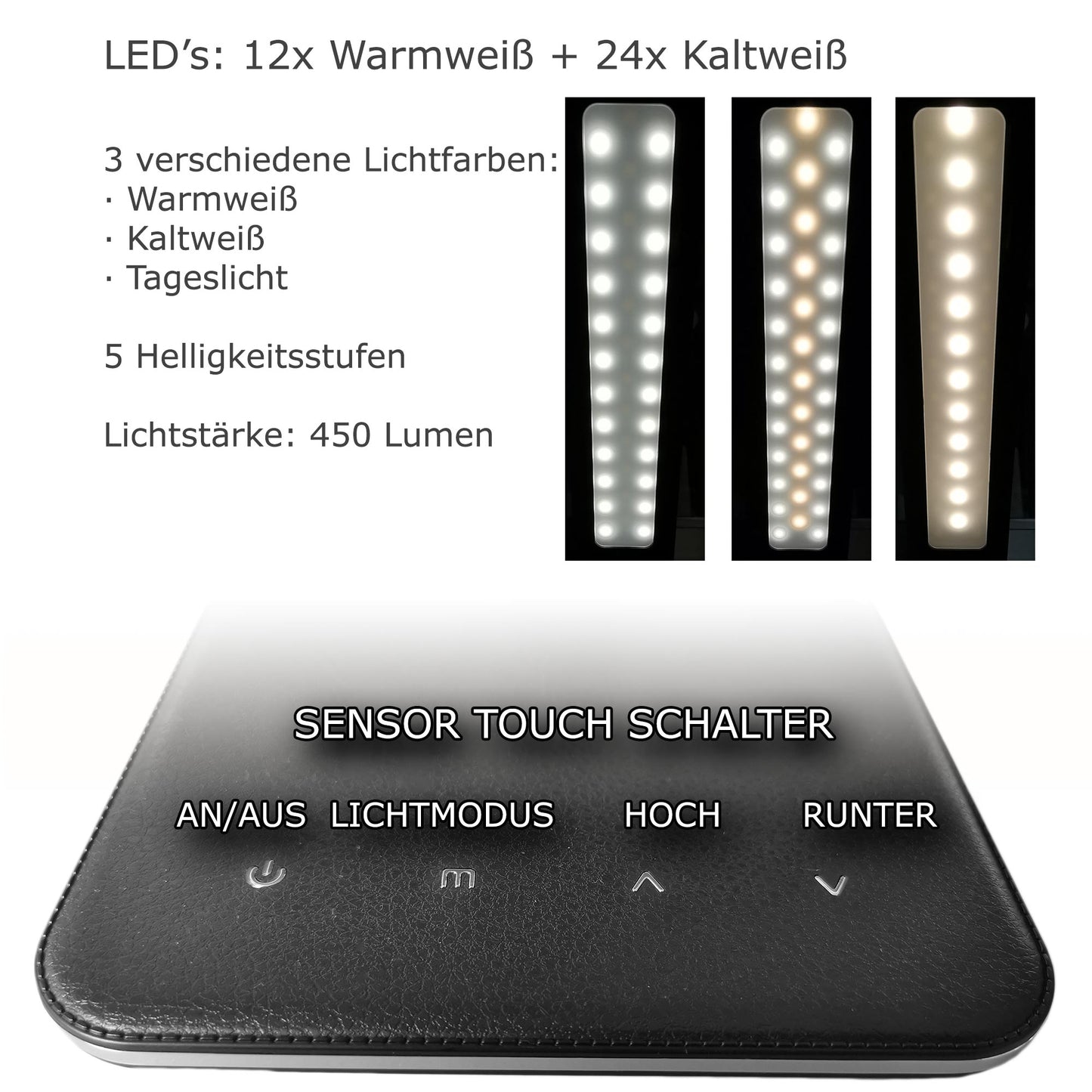 Desing LED Tischlampe mit USB Anschlüss