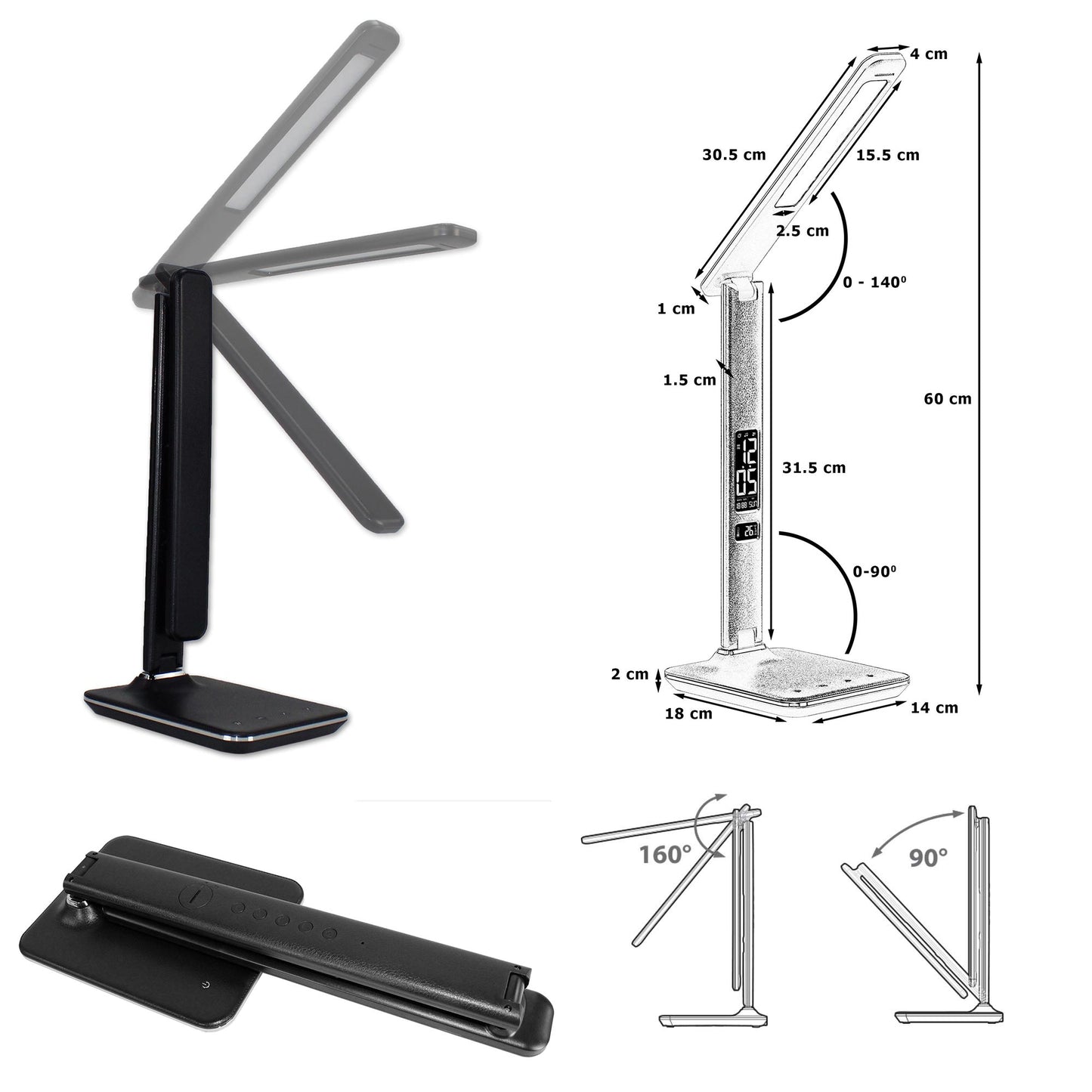 Desing LED Tischleuchte mit USB Anschlüss