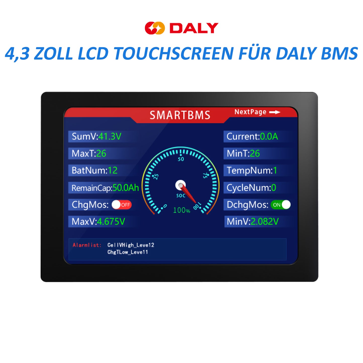 Daly Touchsrcreen für BMS