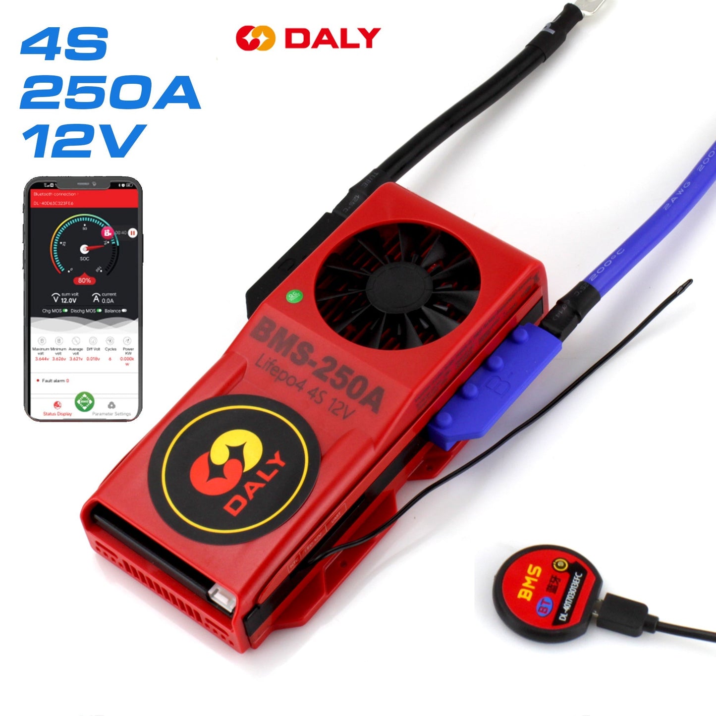 Leistungsstarker Daly BMS 4S 250A 12 V