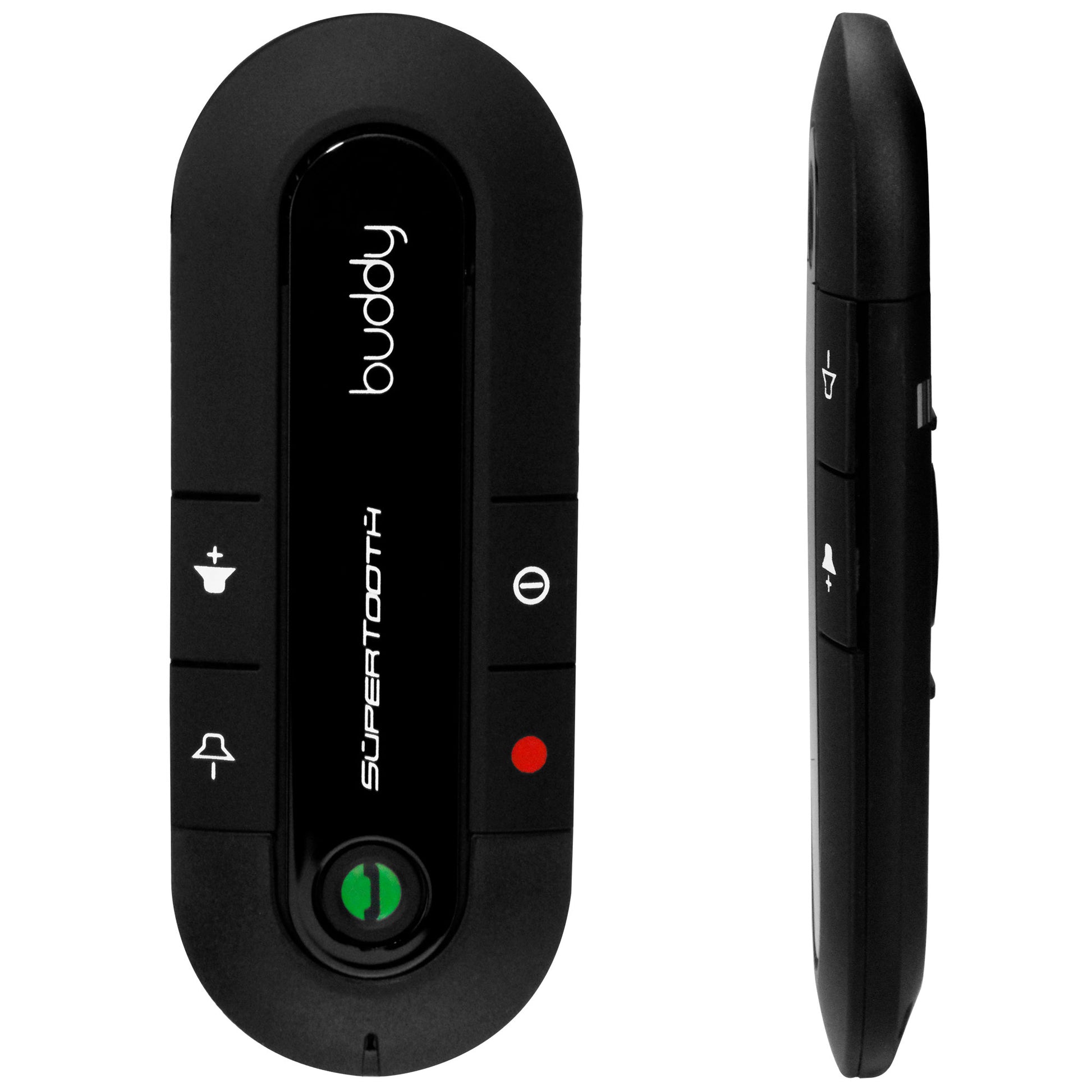 Supertooth Buddy Freisprecheinrichtung für Auto mit USB-Ladegerät und USB-Ladekabel