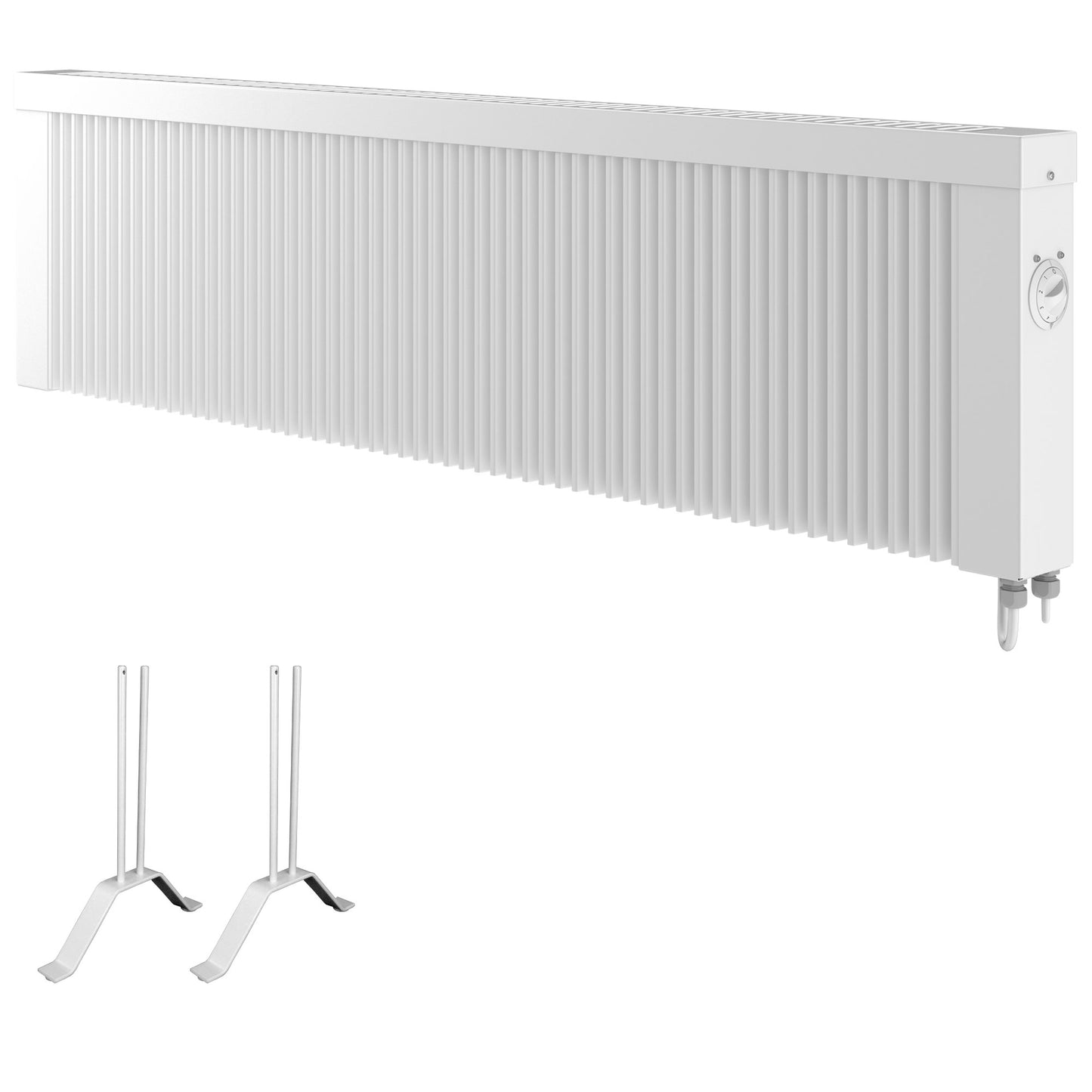 Elektroheizung 1600W flach 33cm - Thermostat 14-18qm