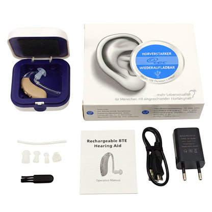 Wiederaufladbarer Hörverstärker