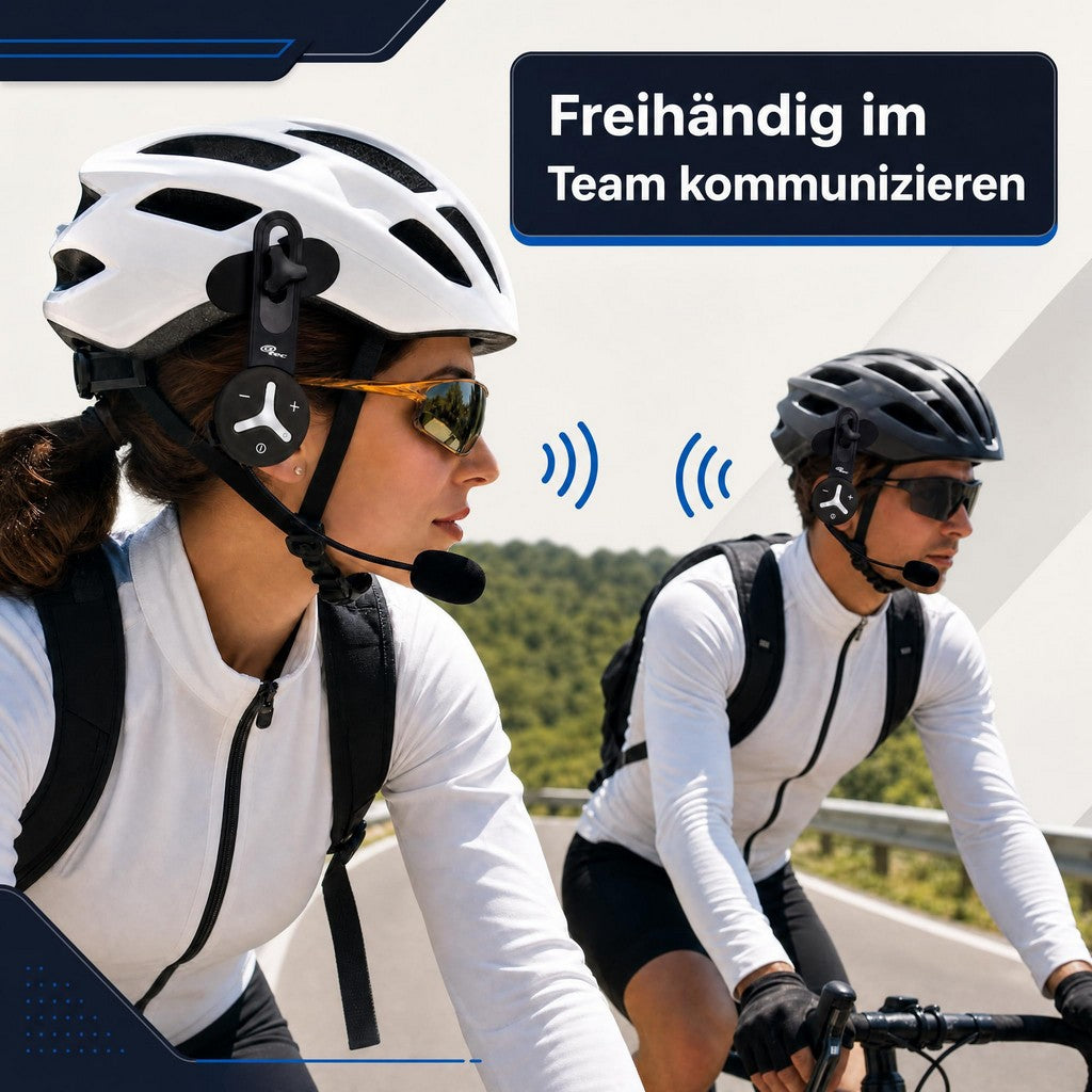 Freihändig im Team kommunieren auf Fahrrad mit Buddy Chat Duo