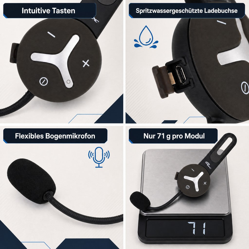 Bluetooth® Helm-Headset - Buddy Chat TRIO