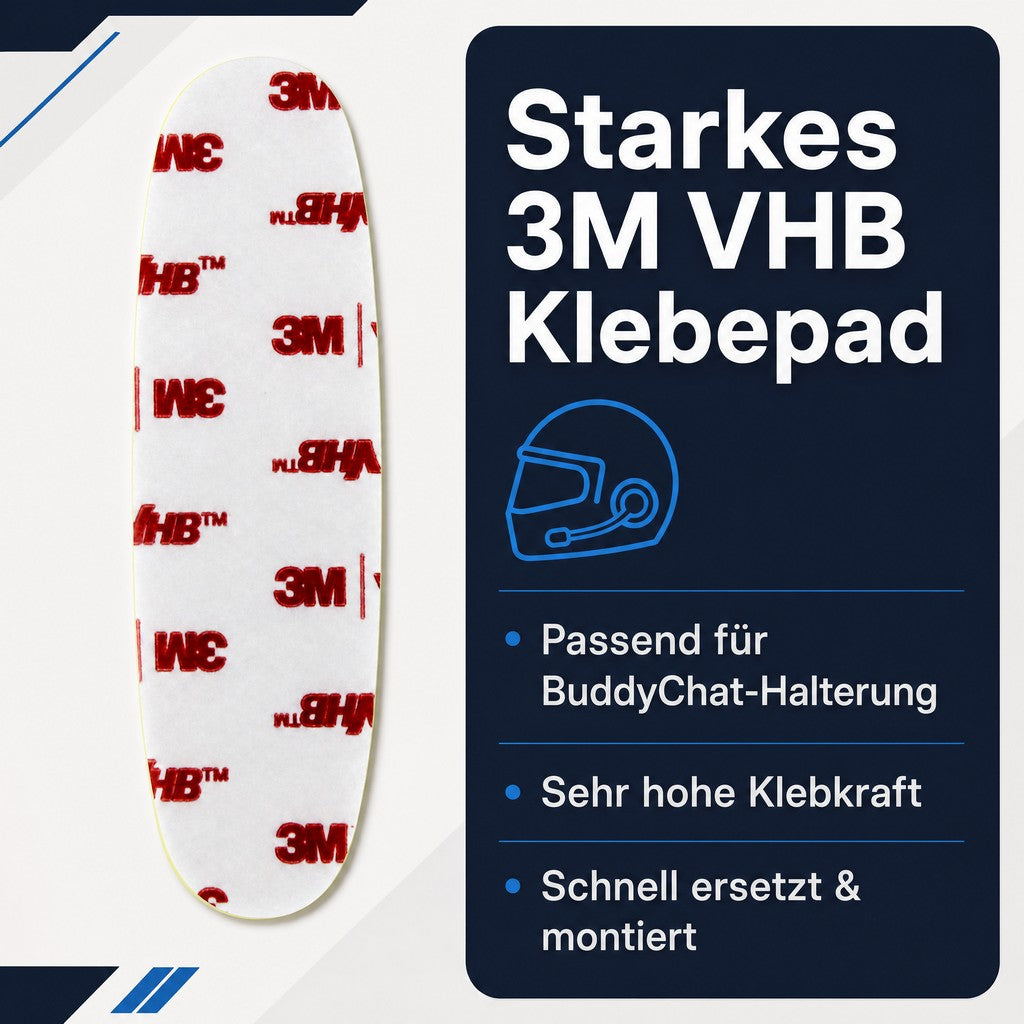 Buddy Chat Klebepad Ersatz - Helm Befestigung Zubehör
