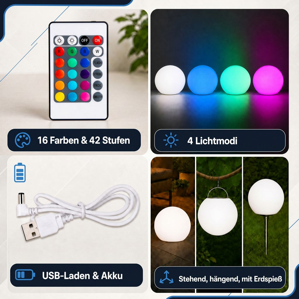 LED Kugelleuchte  40 cm