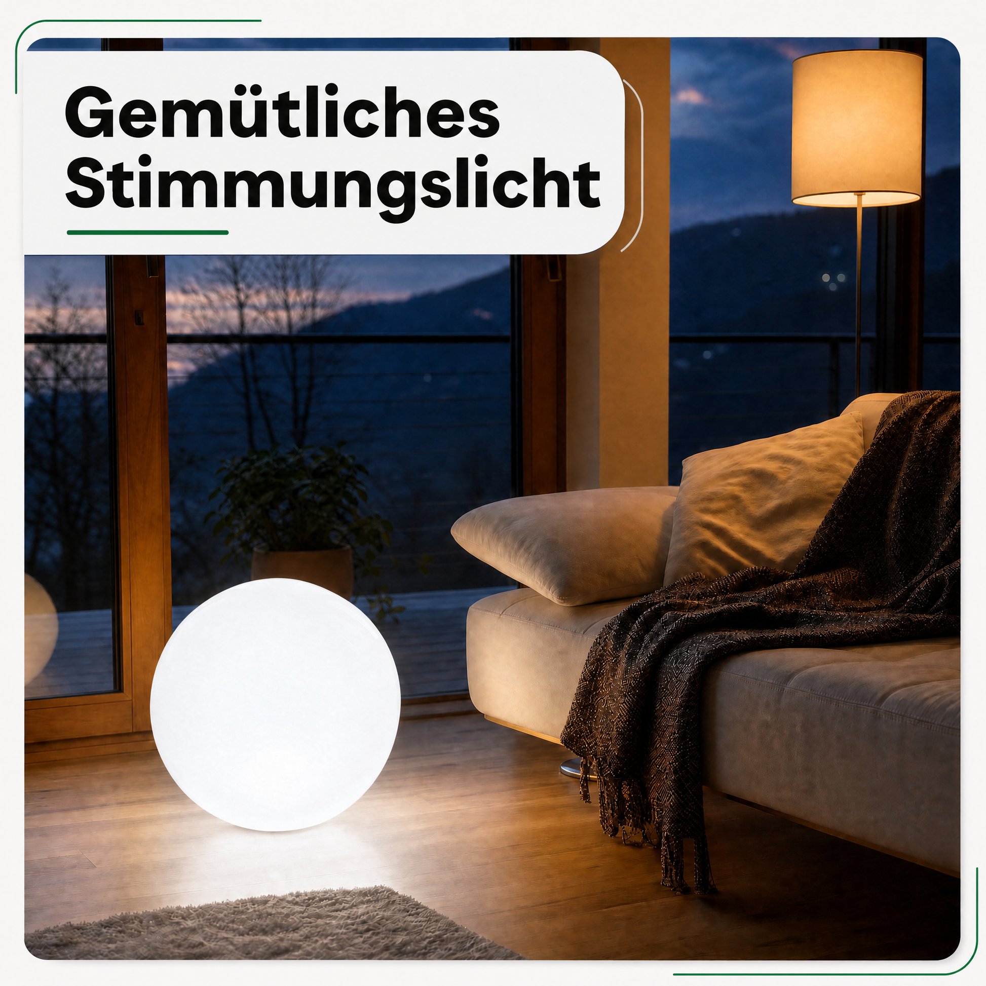 akku leuchte rund