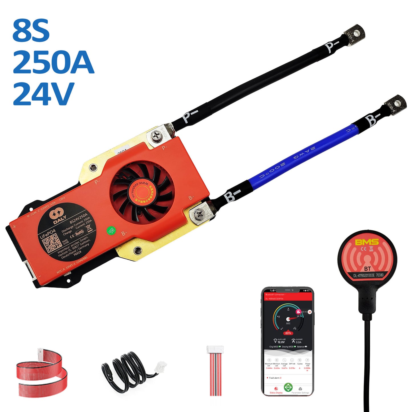 DALY Smart BMS mit App-Steuerung für LiFePO4 Akkus
