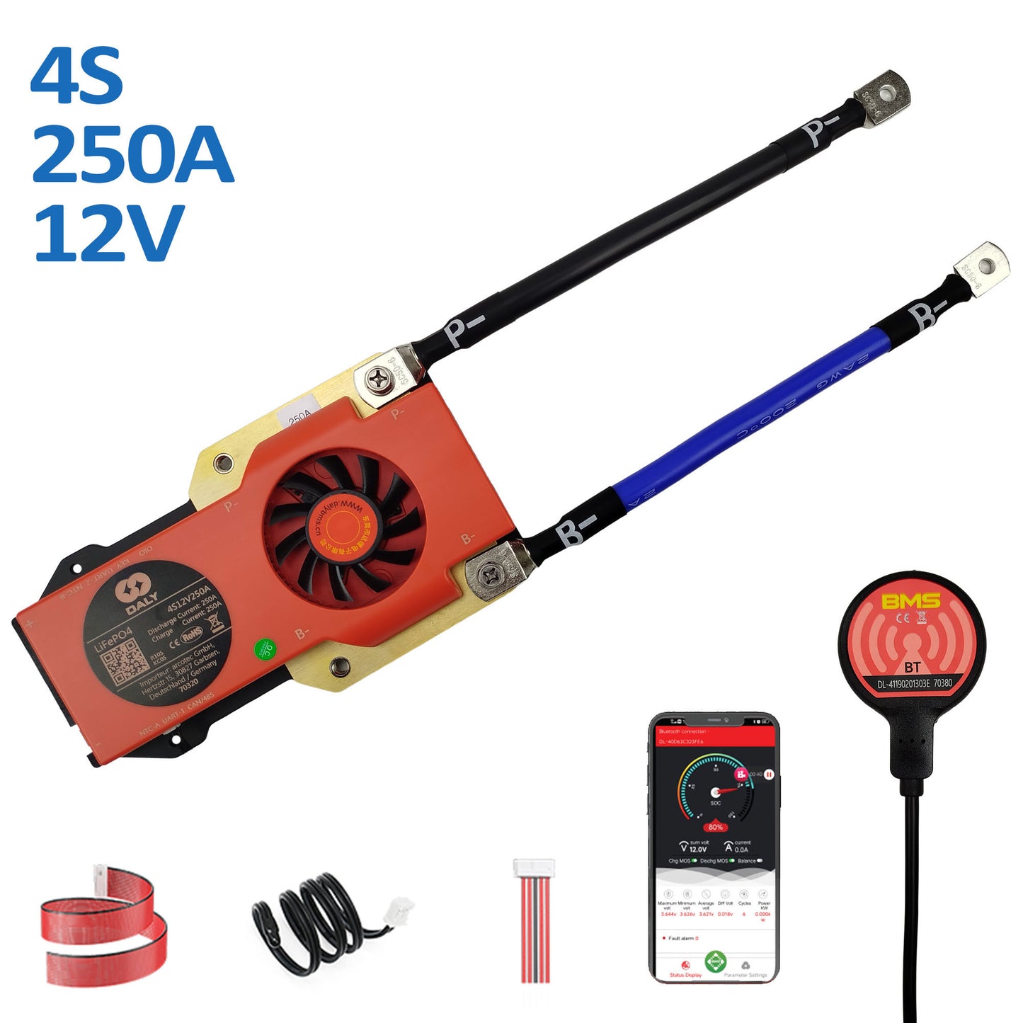 DALY Smart BMS mit App-Steuerung für LiFePO4 Akkus