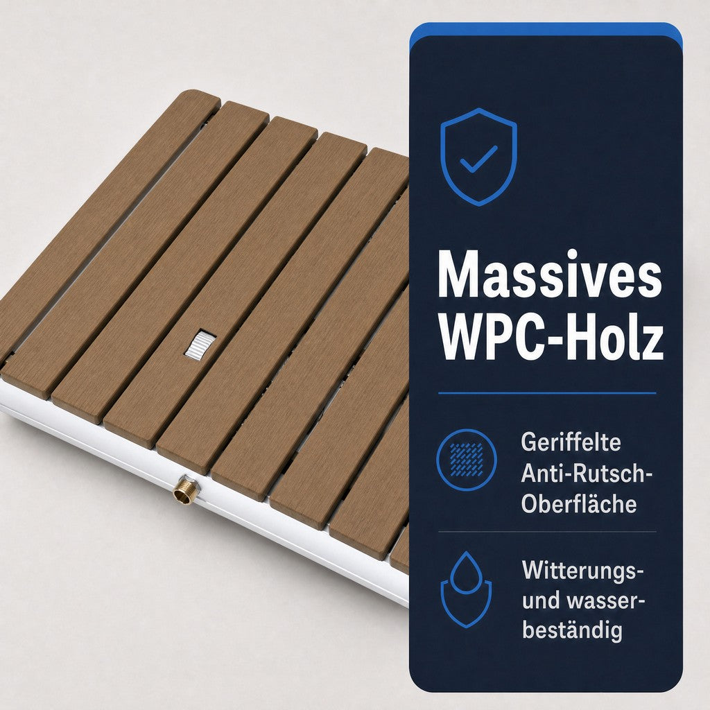 Bodendusche aus WPC - Garten, Pool, Sauna