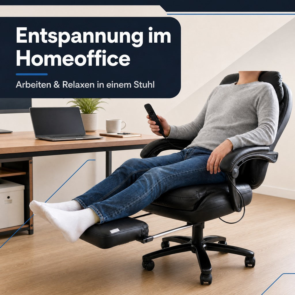 Bürostuhl mit Massagefunktion Shiatsu & Wärmefunktion