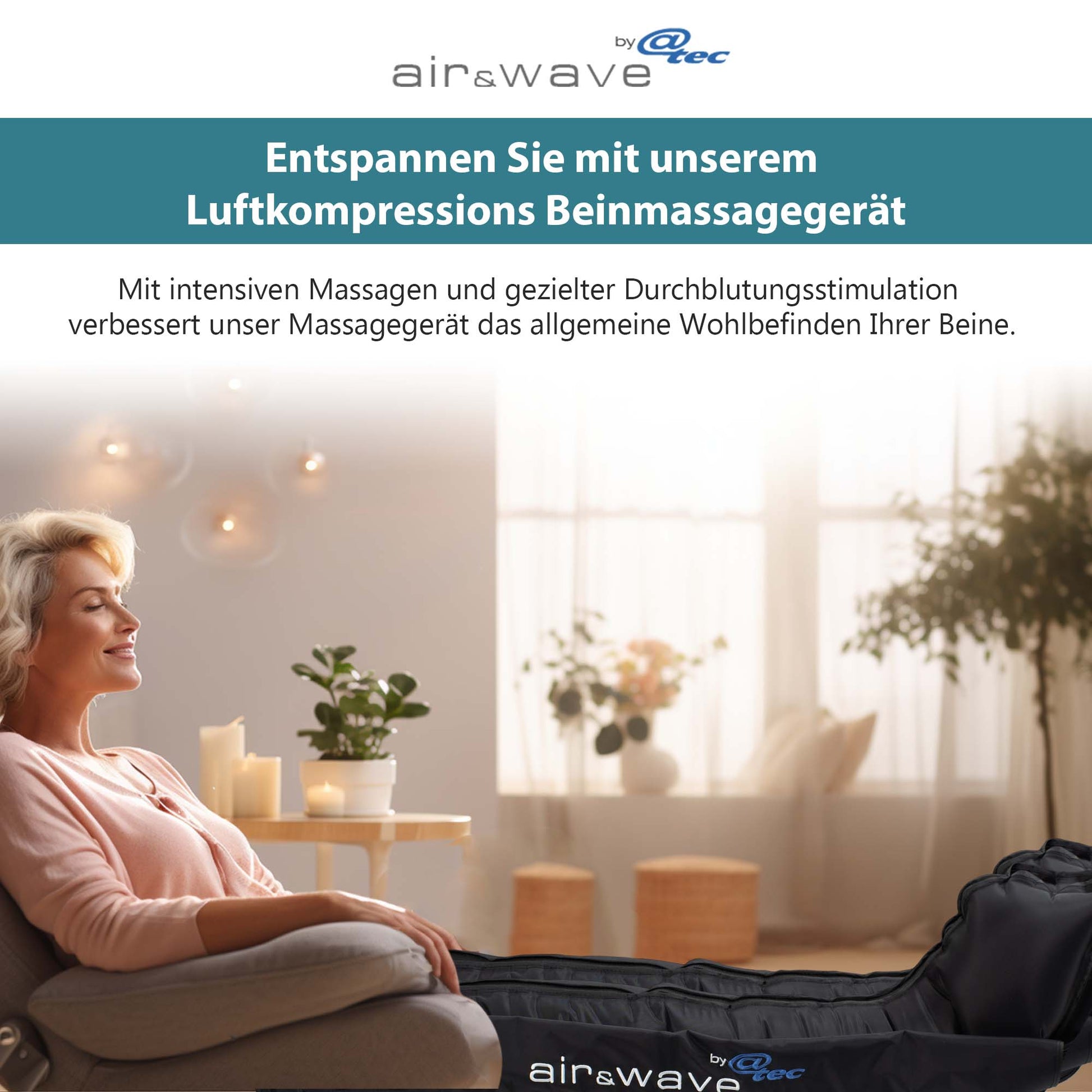 Frau mit Massagegerät