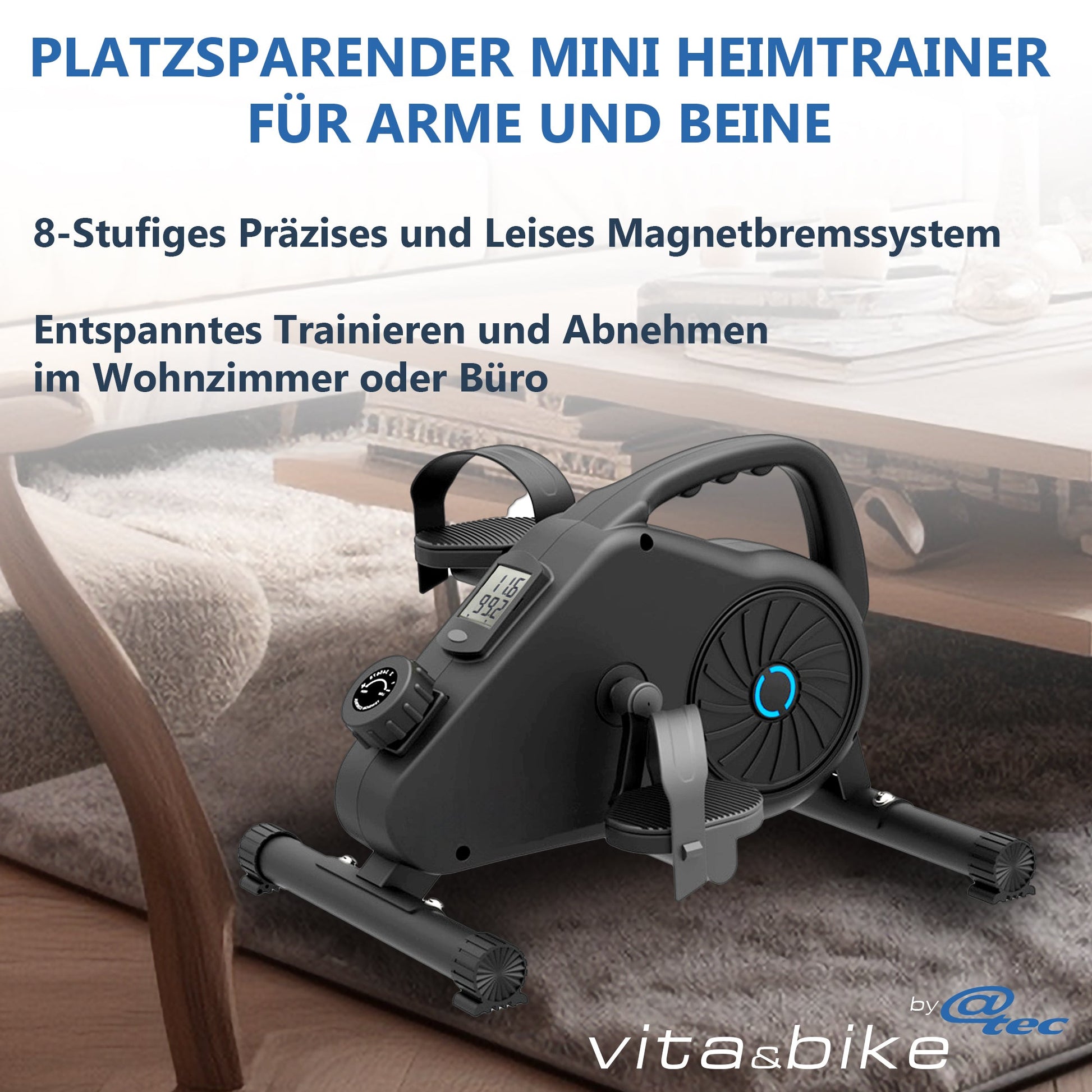 mini fitness trainer mit magnetwiderstand für zuhause - ideal für senioren oder menschen mit übergewicht