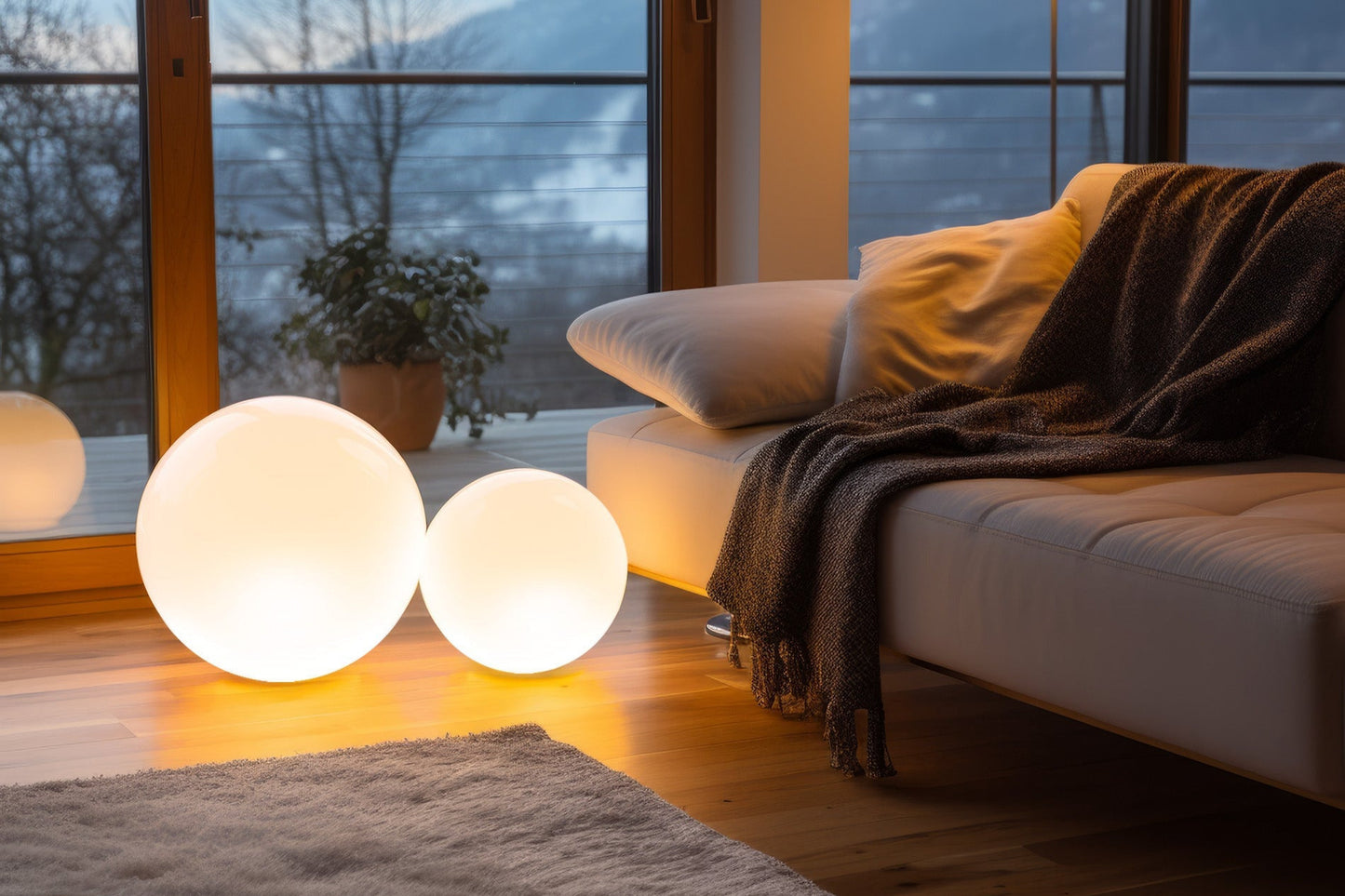 Kabellose Akku LED Kugelleuchte für Haus und Garten