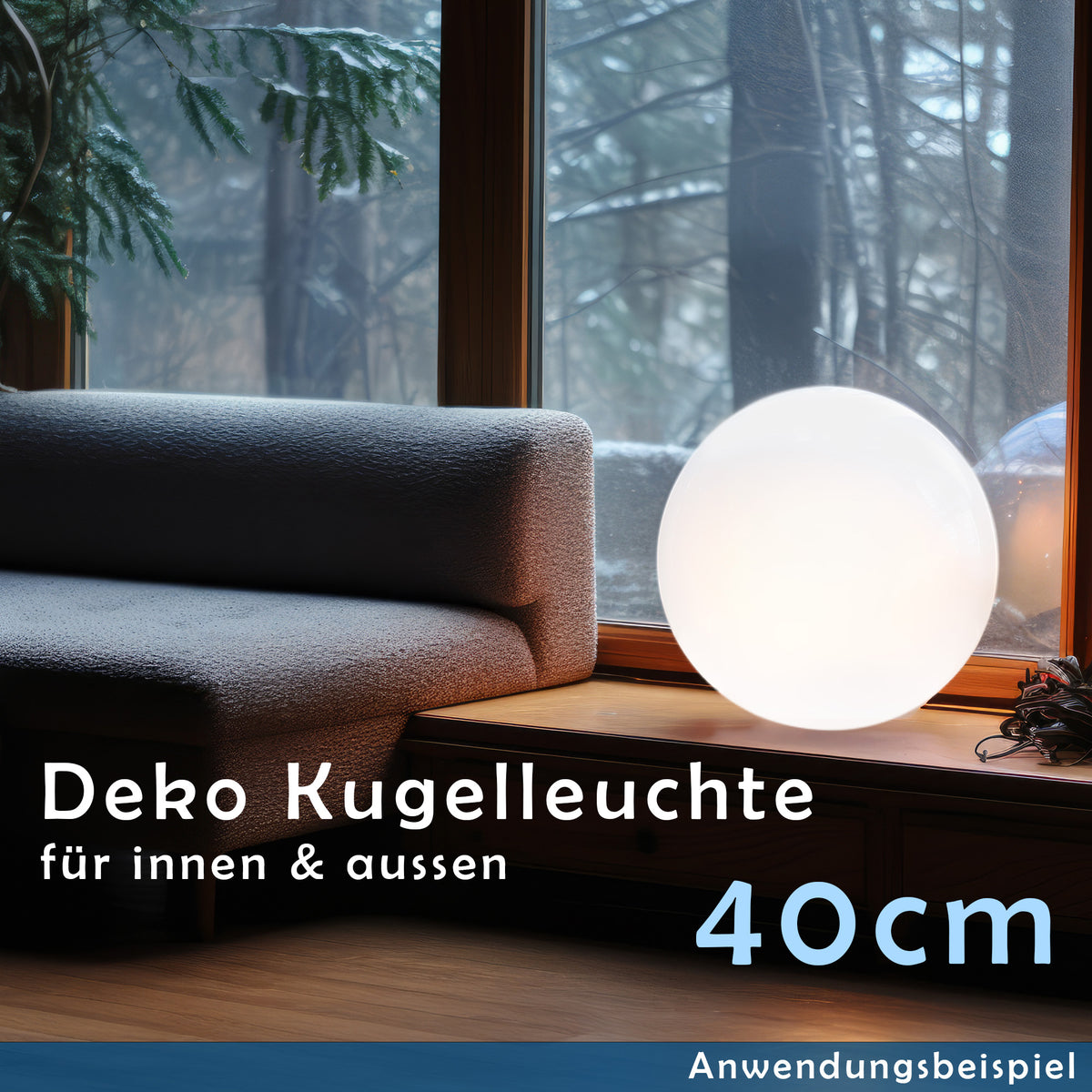 LED Kugelleuchte elektrisch 40cm