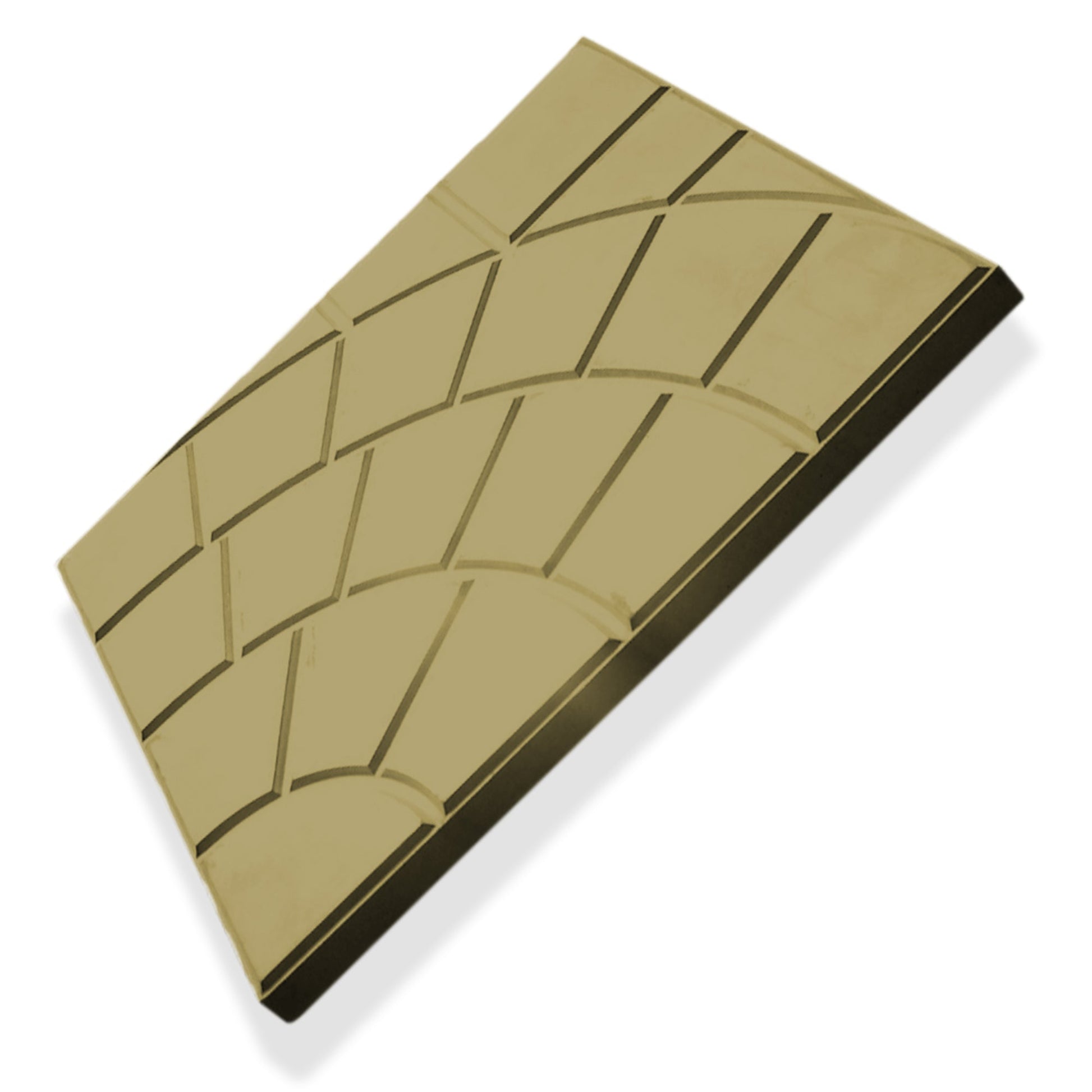 Polypropylen-Form für Terrassenpflaster Viertelkreisoptik 35x35cm - Stein