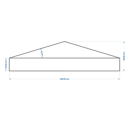 Betonform für Pfeilerendungen 30x30cm - Zeichnung