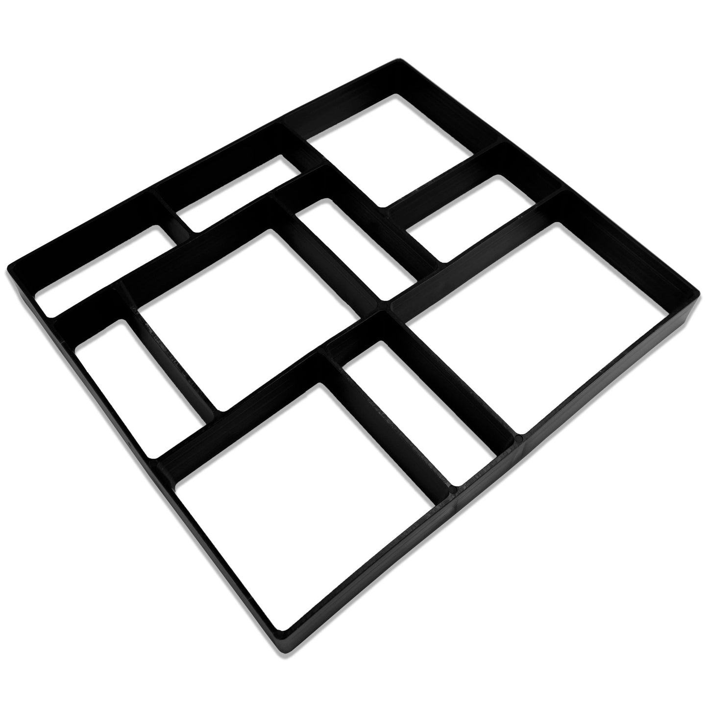 Schalungsform für Gartenpflasterstempel - Kunststoff-Form für Gartenpflasterstempel - Mosaikpflaster - Seitensicht