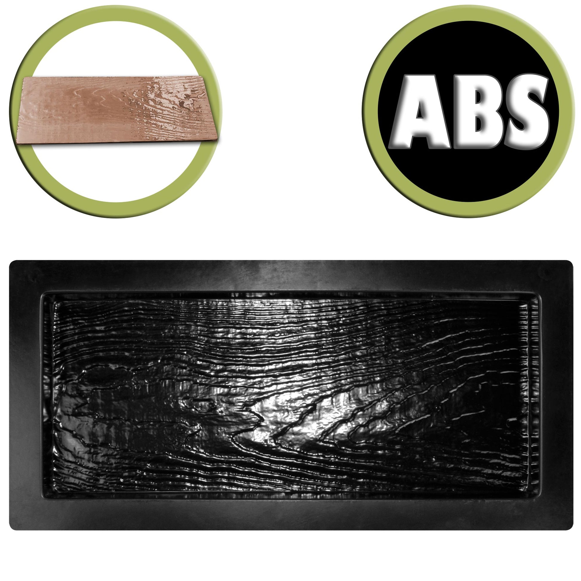 ABS Betonform für Gehwegkanten 50x20cm - Aufsicht