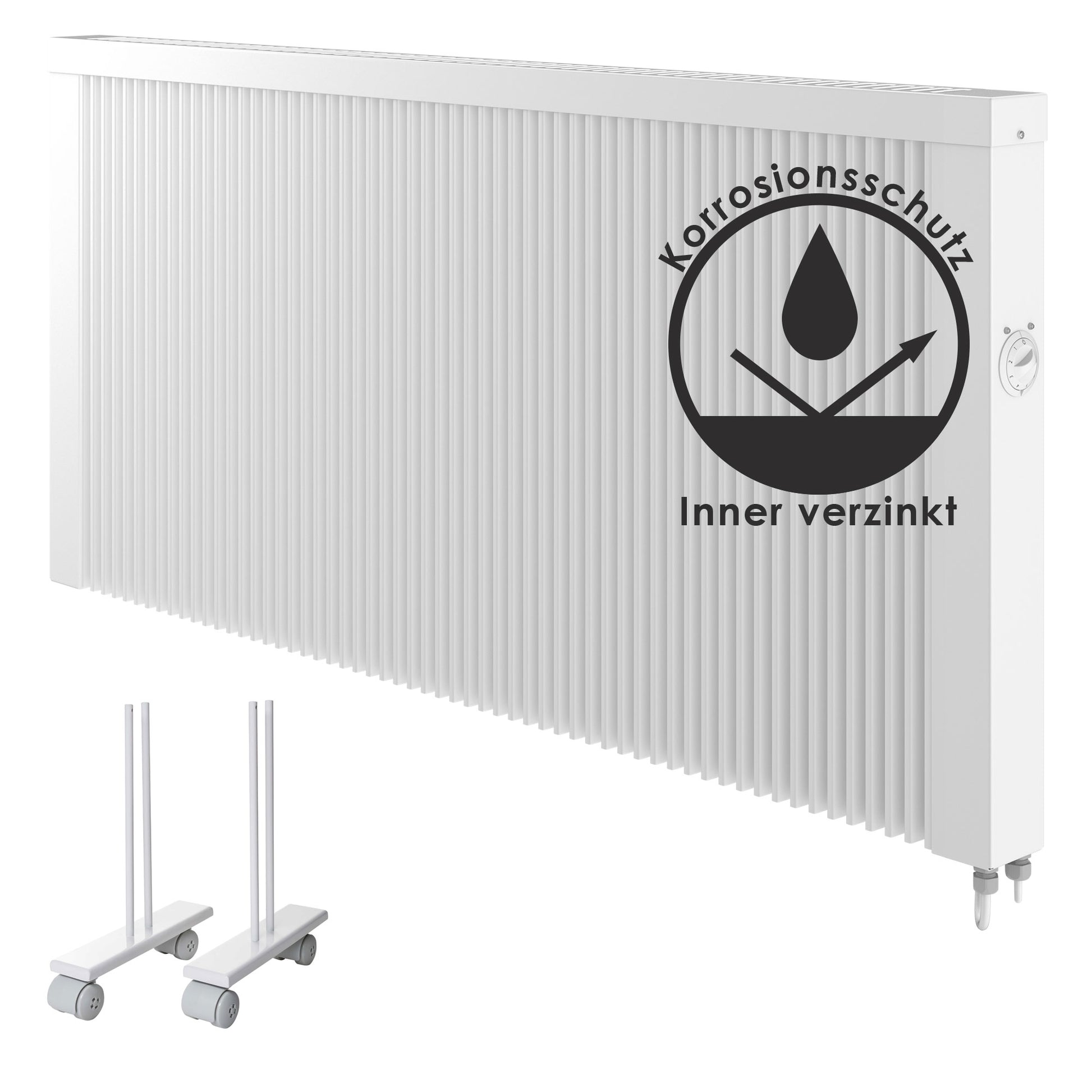 LINGDA Heizung 1500 W, einstellbarer Thermostat, Kippschutzheizung  Heizgerät (1500 Watt, Raumgröße: 60 m³)