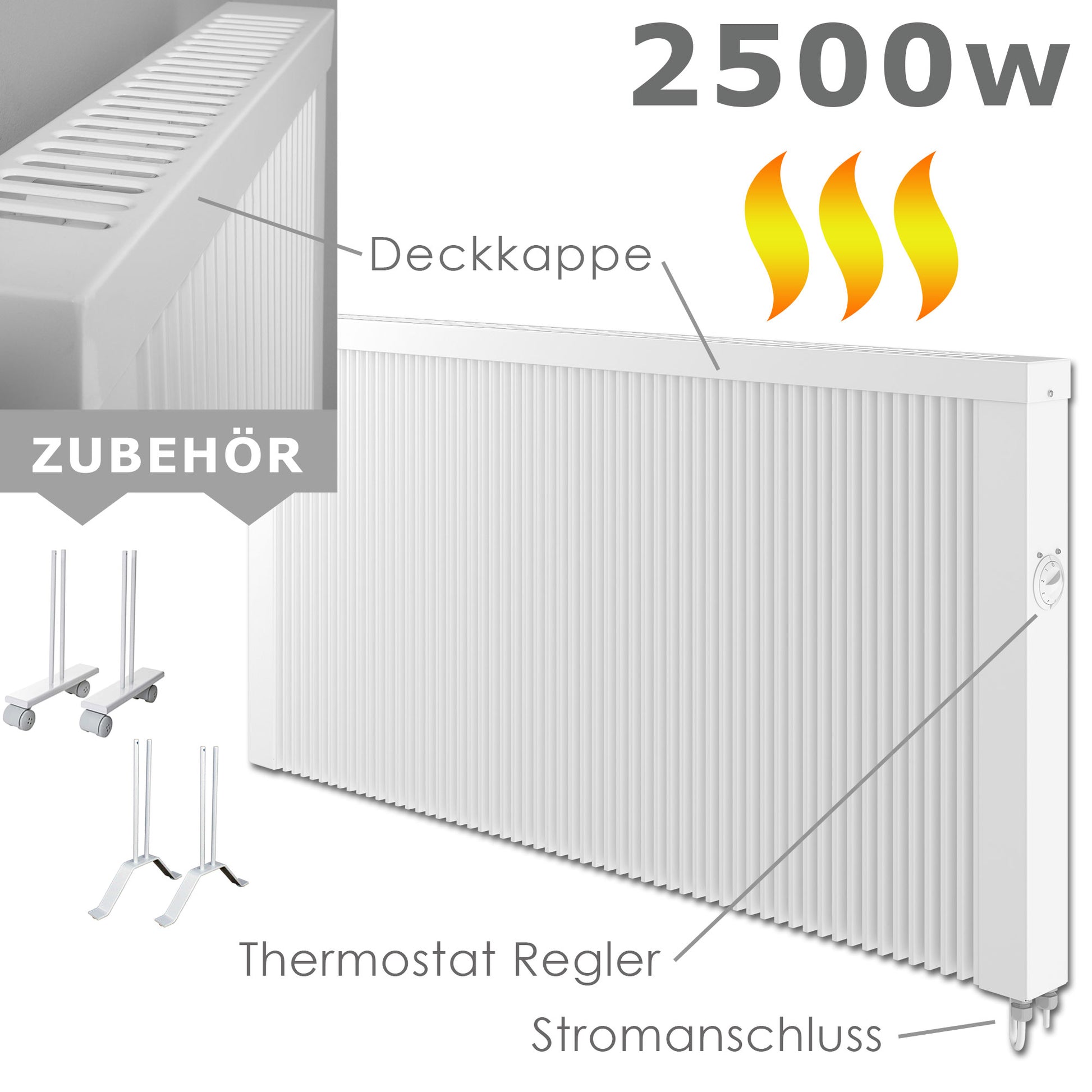 Elektrische Vollspeicher-Heizung mit integrirtem Thermostat 2500W