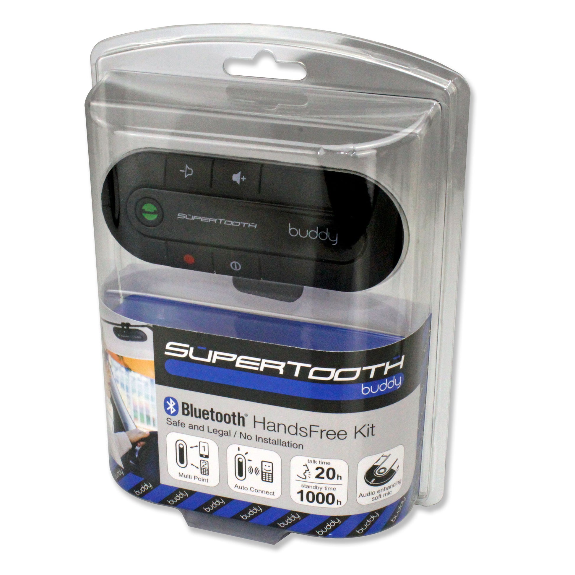 SuperTooth Buddy Bluetooth Freisprecheinrichtung Auto Visier Car