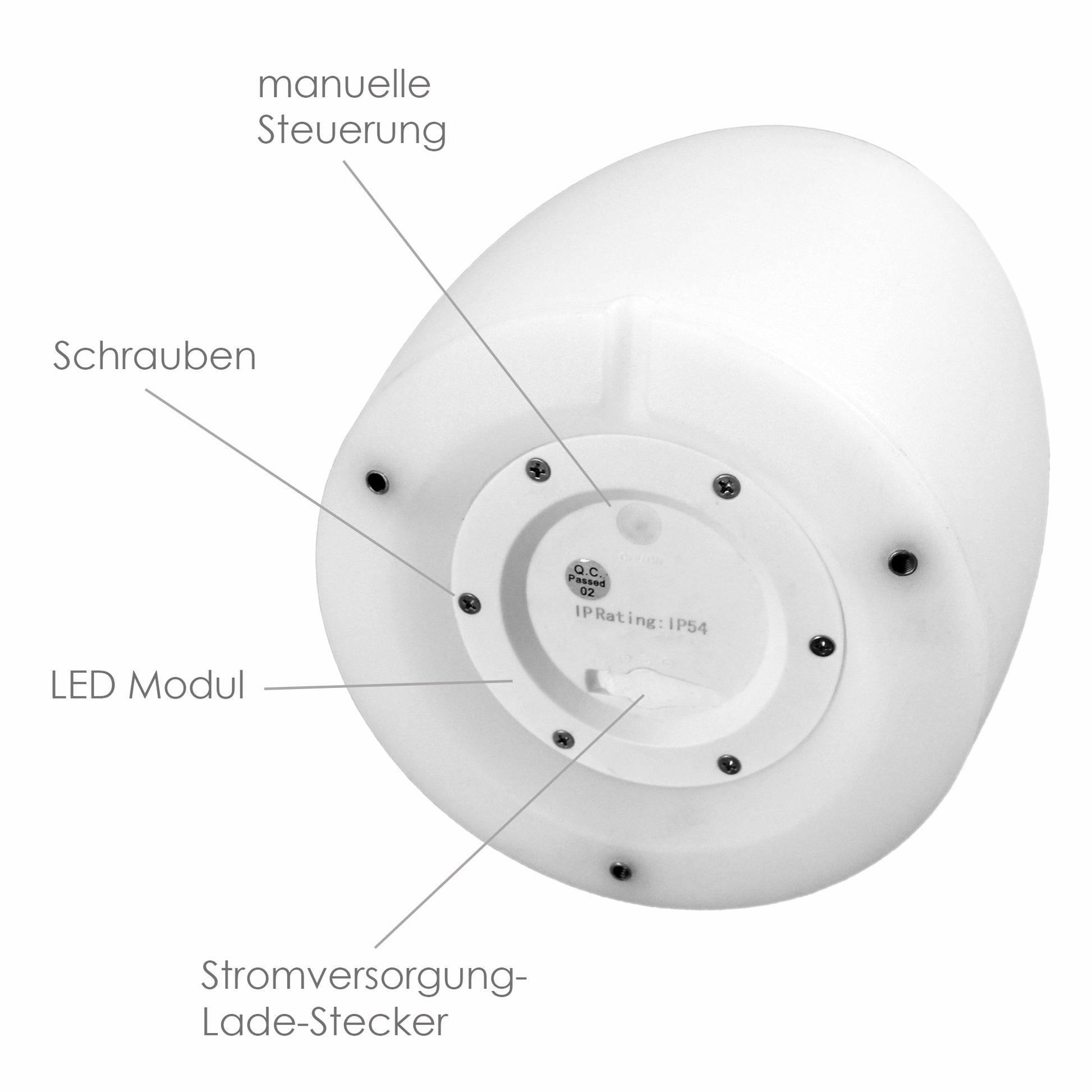 LED Akku Bodenlampe 80cm mit Farbverlauf