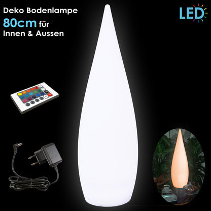 LED Deko Bodenlampe 80cm mit Fernbedienung