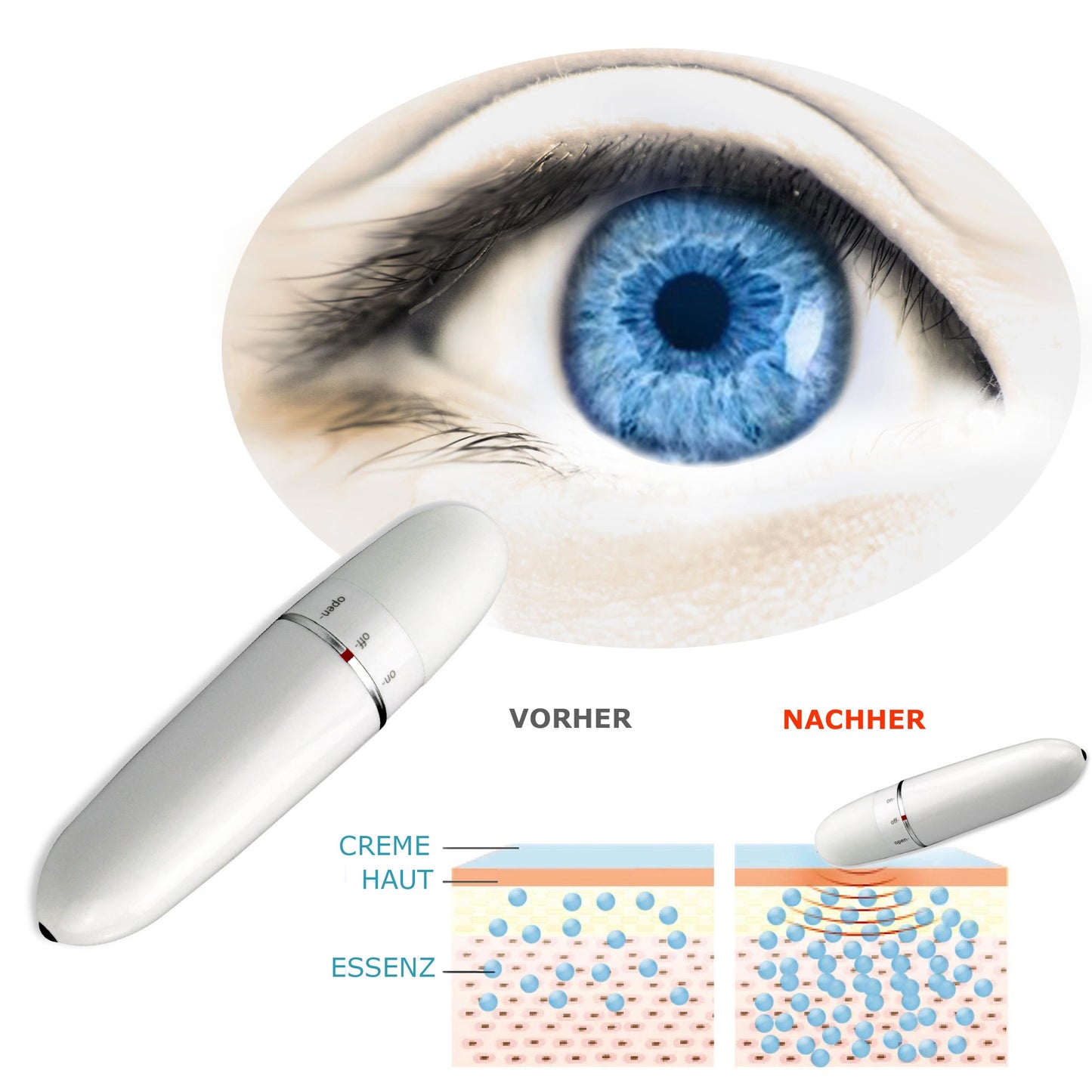 Elektrischer batteriebetriebener Augenmassagegerät