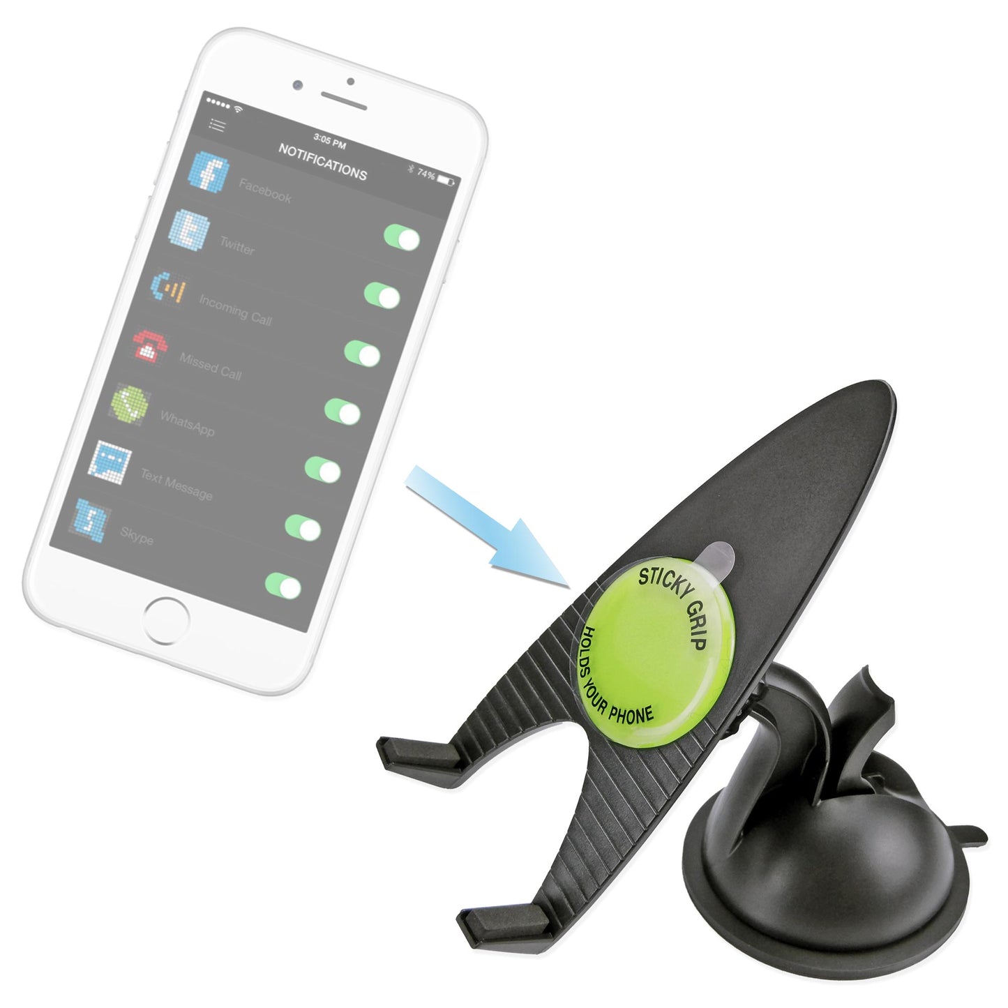 Sticky Grip - KFZ Halter für Tablet und GPS