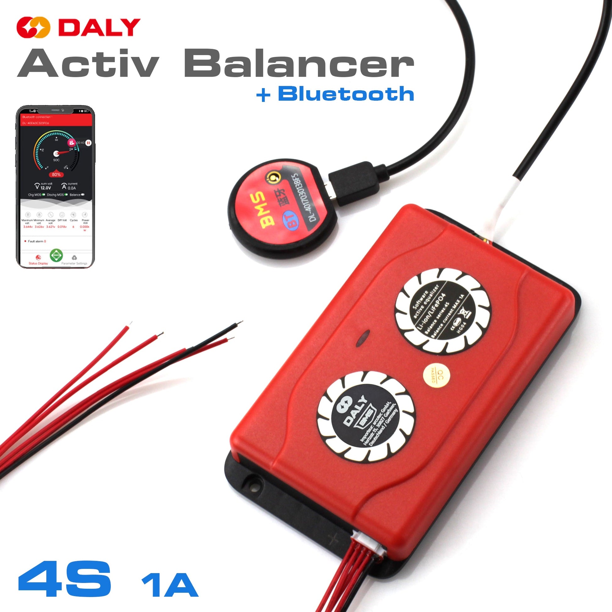 DALY Smart Active Balancer 4s 8s 16s Bluetooth -LiFePO4/BMS