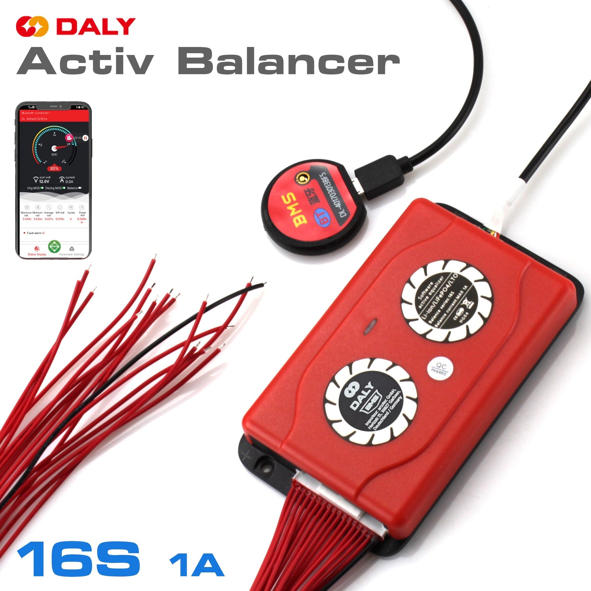 DALY Smart Active Balancer 4s 8s 16s Bluetooth -LiFePO4/BMS