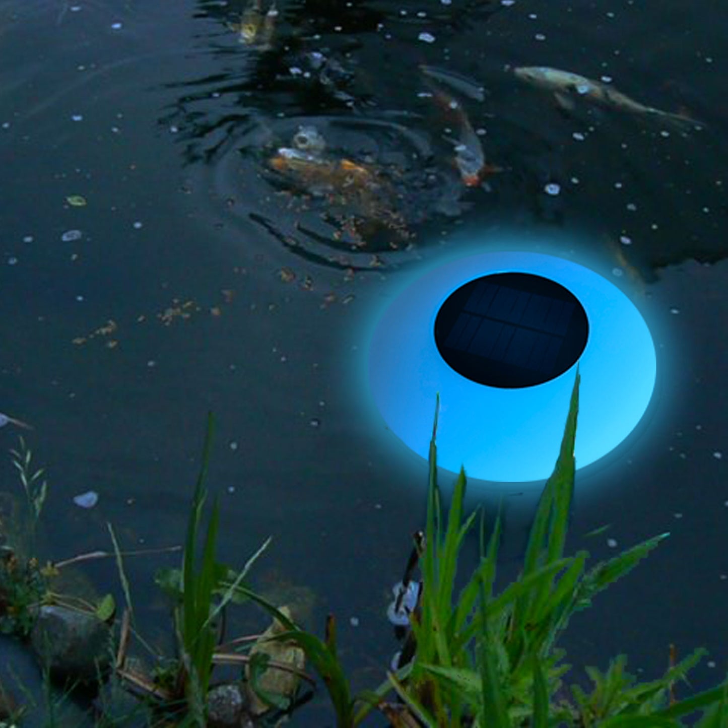 Led-Solar-Lampe als Poolbeleuchtung mit  Farbwechsel