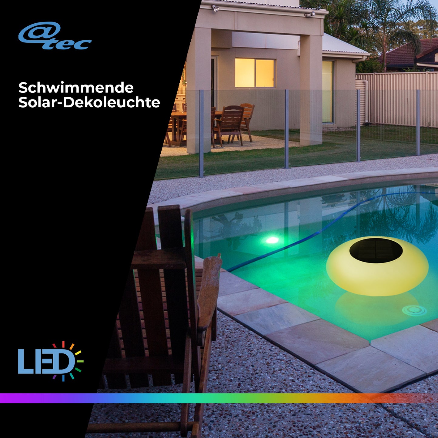 Schwimmende Solar-Dekoleuchte - stimmungsvolles Licht ohne Strom