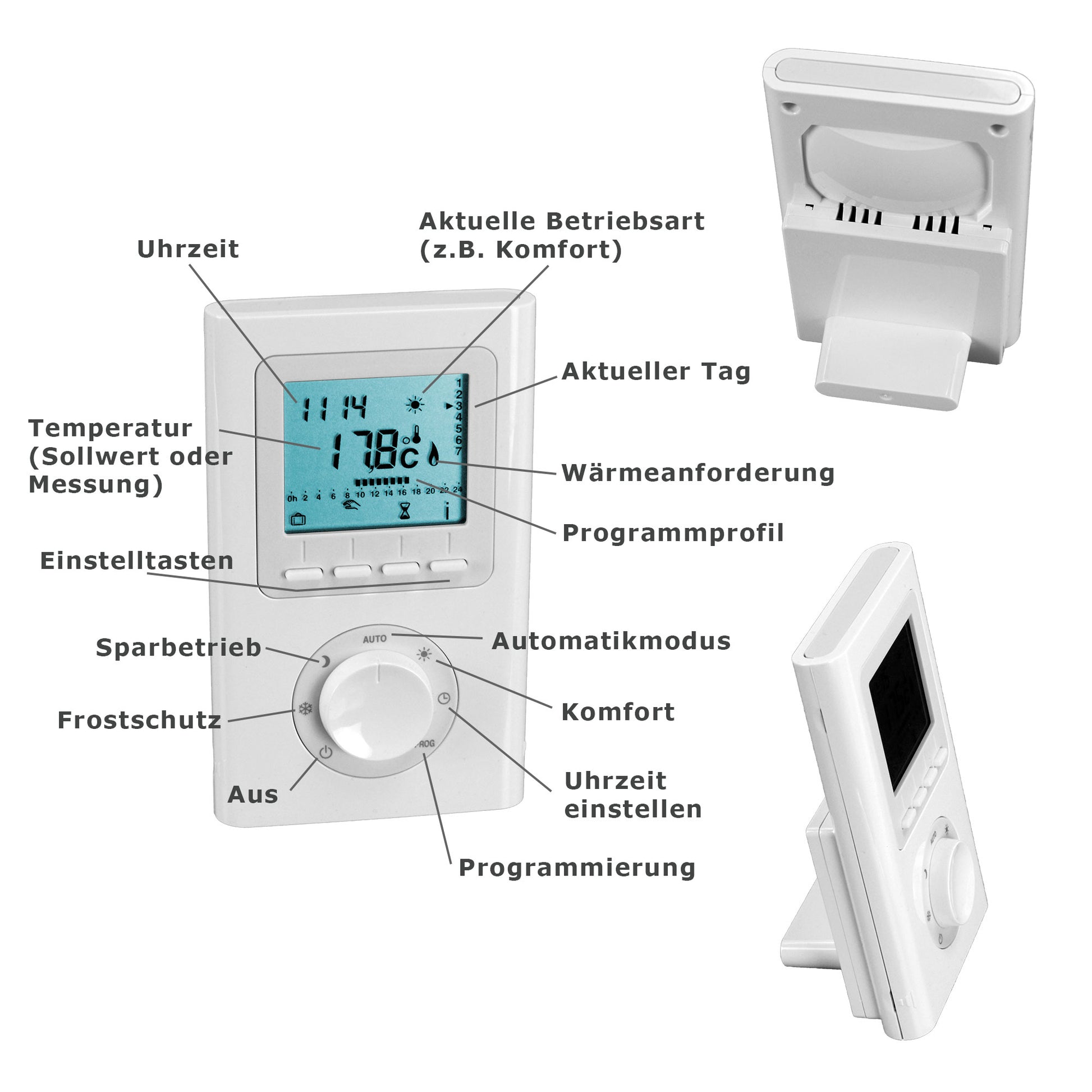 500 Watt elektrische Heizung mit Thermostat – attec24