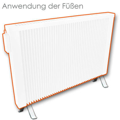 Standfüße für Vollspeicherheizung - Anwendungsbeispiel