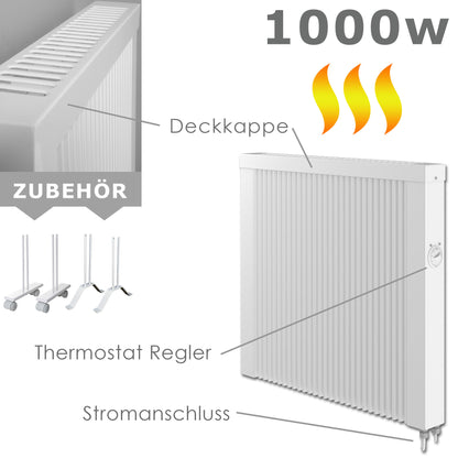 Elektroheizkörper mit Thermostat 1000W